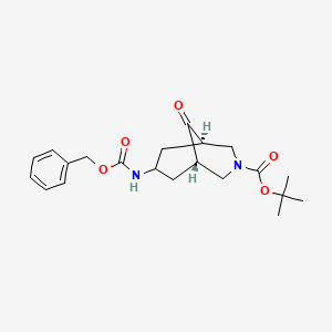 tert-Butyl (1R,5S,7s)-7-(((benzyloxy)carbonyl)amino)-9-oxo-3-azabicyclo[3.3.1]nonane-3-carboxylate