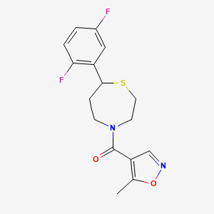 (7-(2,5-Difluorophenyl)-1,4-thiazepan-4-yl)(5-methylisoxazol-4-yl)methanone