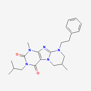 3-isobutyl-1,7-dimethyl-9-phenethyl-6,7,8,9-tetrahydropyrimido[2,1-f]purine-2,4(1H,3H)-dione
