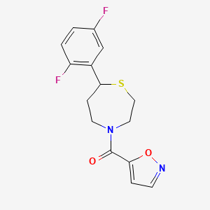 (7-(2,5-Difluorophenyl)-1,4-thiazepan-4-yl)(isoxazol-5-yl)methanone