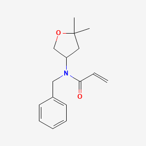 molecular formula C16H21NO2 B2711233 N-Benzyl-N-(5,5-dimethyloxolan-3-yl)prop-2-enamide CAS No. 2189498-42-6