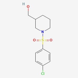 molecular formula C12H16ClNO3S B2711236 {1-[(4-Chlorophenyl)sulfonyl]-3-piperidinyl}methanol CAS No. 349098-57-3