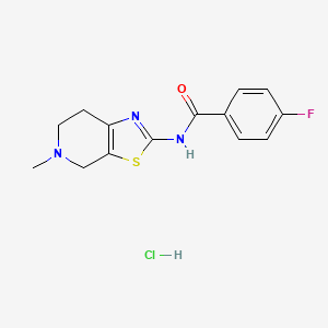 4-fluoro-N-(5-methyl-4,5,6,7-tetrahydrothiazolo[5,4-c]pyridin-2-yl)benzamide hydrochloride