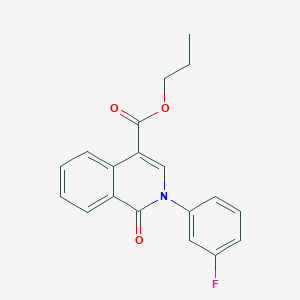 molecular formula C19H16FNO3 B2711246 Propyl 2-(3-fluorophenyl)-1-oxo-1,2-dihydroisoquinoline-4-carboxylate CAS No. 1031961-14-4