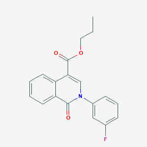 6-chloro-4-[(5-ethyl-1,2,4-oxadiazol-3-yl)methyl]-N-(4-isopropylphenyl)-3-oxo-3,4-dihydro-2H-1,4-benzoxazine-7-sulfonamide