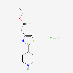 Ethyl 2-(2-(piperidin-4-yl)thiazol-4-yl)acetate hydrochloride