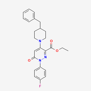 Ethyl 4-(4-benzylpiperidin-1-yl)-1-(4-fluorophenyl)-6-oxo-1,6-dihydropyridazine-3-carboxylate