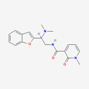 molecular formula C19H21N3O3 B2711307 N-(2-(benzofuran-2-yl)-2-(dimethylamino)ethyl)-1-methyl-2-oxo-1,2-dihydropyridine-3-carboxamide CAS No. 2034612-35-4