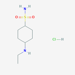molecular formula C8H19ClN2O2S B2711318 4-(Ethylamino)cyclohexane-1-sulfonamide hydrochloride CAS No. 2137684-05-8