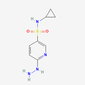 molecular formula C8H12N4O2S B2711400 N-cyclopropyl-6-hydrazinylpyridine-3-sulfonamide CAS No. 926221-37-6