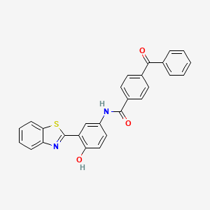 molecular formula C27H18N2O3S B2711406 N-(3-(benzo[d]thiazol-2-yl)-4-hydroxyphenyl)-4-benzoylbenzamide CAS No. 313275-85-3