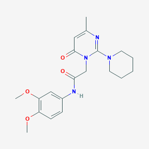 molecular formula C20H26N4O4 B2711430 N-(3,4-dimethoxyphenyl)-2-[4-methyl-6-oxo-2-(piperidin-1-yl)-1,6-dihydropyrimidin-1-yl]acetamide CAS No. 1358447-71-8