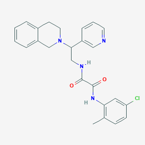 molecular formula C25H25ClN4O2 B2711441 N-(5-chloro-2-methylphenyl)-N'-[2-(pyridin-3-yl)-2-(1,2,3,4-tetrahydroisoquinolin-2-yl)ethyl]ethanediamide CAS No. 904277-72-1