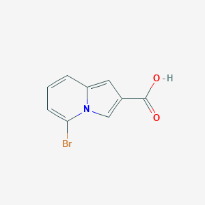 molecular formula C9H6BrNO2 B2711445 5-Bromo-indolizine-2-carboxylic acid CAS No. 1246552-85-1