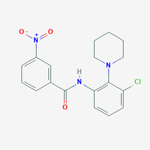 molecular formula C18H18ClN3O3 B2711451 N-(3-chloro-2-piperidinophenyl)-3-nitrobenzenecarboxamide CAS No. 383145-58-2