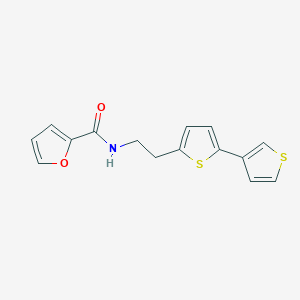 molecular formula C15H13NO2S2 B2711455 N-(2-{[2,3'-bithiophene]-5-yl}ethyl)furan-2-carboxamide CAS No. 2097915-51-8