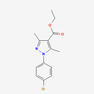 molecular formula C14H15BrN2O2 B2711484 ethyl 1-(4-bromophenyl)-3,5-dimethyl-1H-pyrazole-4-carboxylate CAS No. 113808-82-5