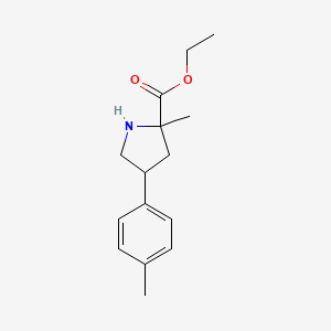 molecular formula C15H21NO2 B2711496 Ethyl 2-methyl-4-(4-methylphenyl)pyrrolidine-2-carboxylate CAS No. 2116000-93-0
