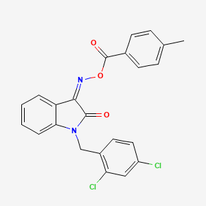 molecular formula C23H16Cl2N2O3 B2711506 [(Z)-[1-[(2,4-dichlorophenyl)methyl]-2-oxoindol-3-ylidene]amino] 4-methylbenzoate CAS No. 320419-61-2