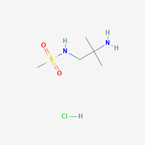 molecular formula C5H15ClN2O2S B2711512 N-(2-Amino-2-methylpropyl)methanesulfonamide hydrochloride CAS No. 2095408-97-0