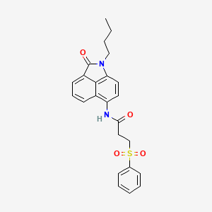 molecular formula C24H24N2O4S B2711562 N-(1-butyl-2-oxo-1,2-dihydrobenzo[cd]indol-6-yl)-3-(phenylsulfonyl)propanamide CAS No. 868676-63-5
