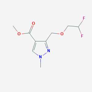 molecular formula C9H12F2N2O3 B2711587 Methyl 3-[(2,2-difluoroethoxy)methyl]-1-methyl-1h-pyrazole-4-carboxylate CAS No. 1975118-67-2