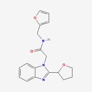 molecular formula C18H19N3O3 B2711601 N-[(furan-2-yl)methyl]-2-[2-(oxolan-2-yl)-1H-1,3-benzodiazol-1-yl]acetamide CAS No. 955273-17-3