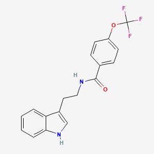 molecular formula C18H15F3N2O2 B2711621 N-[2-(1H-indol-3-yl)ethyl]-4-(trifluoromethoxy)benzamide CAS No. 1014700-12-9