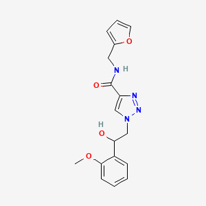 molecular formula C17H18N4O4 B2711626 N-(2-furylmethyl)-1-[2-hydroxy-2-(2-methoxyphenyl)ethyl]-1H-1,2,3-triazole-4-carboxamide CAS No. 1396864-41-7