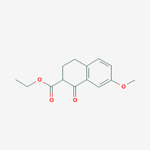 molecular formula C14H16O4 B2711628 Ethyl 7-methoxy-1-oxo-3,4-dihydro-2H-naphthalene-2-carboxylate CAS No. 31846-34-1