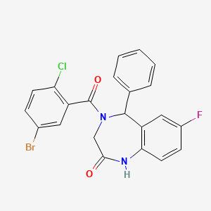 4-(5-bromo-2-chlorobenzoyl)-7-fluoro-5-phenyl-4,5-dihydro-1H-benzo[e][1,4]diazepin-2(3H)-one