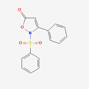 molecular formula C15H11NO4S B2711636 3-phenyl-2-(phenylsulfonyl)-5(2H)-isoxazolone CAS No. 320423-38-9