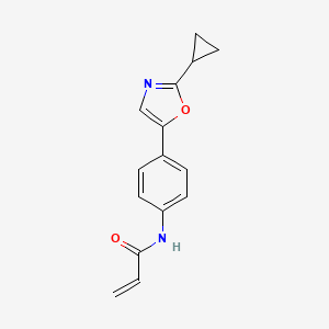 N-[4-(2-Cyclopropyl-1,3-oxazol-5-yl)phenyl]prop-2-enamide