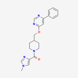 (1-Methylimidazol-4-yl)-[4-[(6-phenylpyrimidin-4-yl)oxymethyl]piperidin-1-yl]methanone