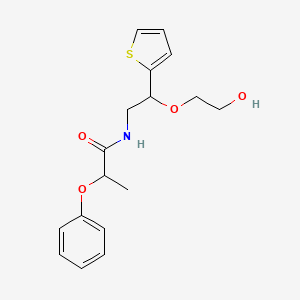 molecular formula C17H21NO4S B2711674 N-(2-(2-hydroxyethoxy)-2-(thiophen-2-yl)ethyl)-2-phenoxypropanamide CAS No. 2034467-84-8