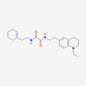 molecular formula C23H33N3O2 B2711680 N'-[2-(cyclohex-1-en-1-yl)ethyl]-N-[2-(1-ethyl-1,2,3,4-tetrahydroquinolin-6-yl)ethyl]ethanediamide CAS No. 955610-17-0