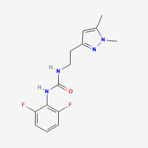 molecular formula C14H16F2N4O B2711684 1-(2,6-difluorophenyl)-3-(2-(1,5-dimethyl-1H-pyrazol-3-yl)ethyl)urea CAS No. 2034236-59-2