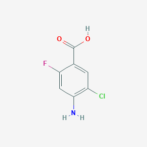 molecular formula C7H5ClFNO2 B2711689 4-Amino-5-chloro-2-fluorobenzoic acid CAS No. 1001346-86-6