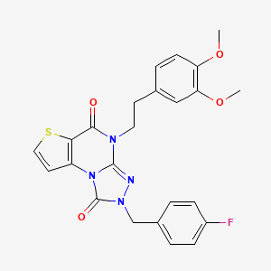 4-(3,4-dimethoxyphenethyl)-2-(4-fluorobenzyl)thieno[2,3-e][1,2,4]triazolo[4,3-a]pyrimidine-1,5(2H,4H)-dione