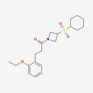 1-(3-(Cyclohexylsulfonyl)azetidin-1-yl)-3-(2-ethoxyphenyl)propan-1-one