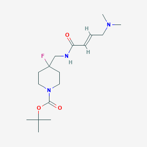 Tert-butyl 4-[[[(E)-4-(dimethylamino)but-2-enoyl]amino]methyl]-4-fluoropiperidine-1-carboxylate