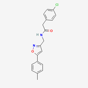 2-(4-chlorophenyl)-N-((5-(p-tolyl)isoxazol-3-yl)methyl)acetamide