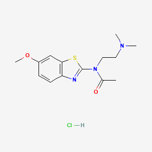 molecular formula C14H20ClN3O2S B2711723 N-(2-(dimethylamino)ethyl)-N-(6-methoxybenzo[d]thiazol-2-yl)acetamide hydrochloride CAS No. 1215776-17-2