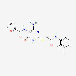 molecular formula C19H19N5O4S B2711742 N-(4-amino-2-((2-((2,3-dimethylphenyl)amino)-2-oxoethyl)thio)-6-oxo-1,6-dihydropyrimidin-5-yl)furan-2-carboxamide CAS No. 868226-00-0
