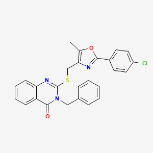 3-benzyl-2-(((2-(4-chlorophenyl)-5-methyloxazol-4-yl)methyl)thio)quinazolin-4(3H)-one