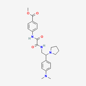 molecular formula C24H30N4O4 B2711750 methyl 4-[({2-[4-(dimethylamino)phenyl]-2-(pyrrolidin-1-yl)ethyl}carbamoyl)formamido]benzoate CAS No. 900005-92-7