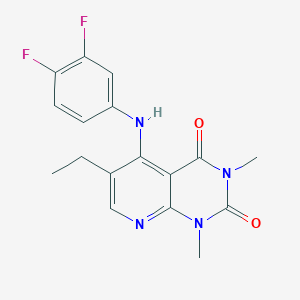 5-((3,4-difluorophenyl)amino)-6-ethyl-1,3-dimethylpyrido[2,3-d]pyrimidine-2,4(1H,3H)-dione