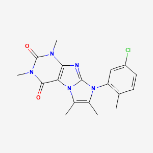 6-(5-Chloro-2-methylphenyl)-2,4,7,8-tetramethylpurino[7,8-a]imidazole-1,3-dione