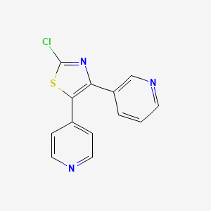 2-Chloro-4-pyridin-3-yl-5-pyridin-4-yl-1,3-thiazole