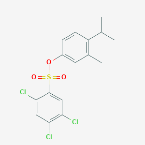 3-Methyl-4-(propan-2-yl)phenyl 2,4,5-trichlorobenzene-1-sulfonate
